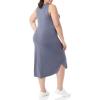imageAmazon Essentials Womens Jersey RegularFit Sleeveless vNeck Midi Dress Previously Daily RitualSlate Grey
