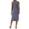 imageAmazon Essentials Womens Jersey RegularFit Sleeveless vNeck Midi Dress Previously Daily RitualSlate Grey