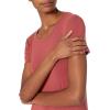 imageAmazon Essentials Womens Jersey StandardFit ShortSleeve Crewneck Side Slit Maxi Dress Previously Daily RitualBrick Red
