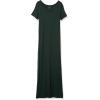 imageAmazon Essentials Womens Jersey StandardFit ShortSleeve Crewneck Side Slit Maxi Dress Previously Daily RitualDeep Green