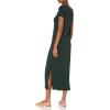imageAmazon Essentials Womens Jersey StandardFit ShortSleeve Crewneck Side Slit Maxi Dress Previously Daily RitualDeep Green