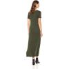 imageAmazon Essentials Womens Jersey StandardFit ShortSleeve Crewneck Side Slit Maxi Dress Previously Daily RitualForest Green