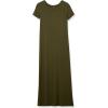 imageAmazon Essentials Womens Jersey StandardFit ShortSleeve Crewneck Side Slit Maxi Dress Previously Daily RitualForest Green