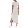 imageAmazon Essentials Womens Jersey StandardFit ShortSleeve Crewneck Side Slit Maxi Dress Previously Daily RitualGrey Heather