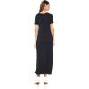 imageAmazon Essentials Womens Jersey StandardFit ShortSleeve Crewneck Side Slit Maxi Dress Previously Daily RitualNavy