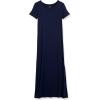 imageAmazon Essentials Womens Jersey StandardFit ShortSleeve Crewneck Side Slit Maxi Dress Previously Daily RitualNavy