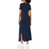 imageAmazon Essentials Womens Jersey StandardFit ShortSleeve Crewneck Side Slit Maxi Dress Previously Daily RitualNavy