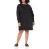 imageAmazon Essentials Womens Knit Henley Sweatshirt Dress Available in Plus SizeBlack