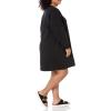 imageAmazon Essentials Womens Knit Henley Sweatshirt Dress Available in Plus SizeBlack