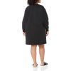 imageAmazon Essentials Womens Knit Henley Sweatshirt Dress Available in Plus SizeBlack