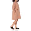 imageAmazon Essentials Womens Knit Henley Sweatshirt Dress Available in Plus SizeLight Brown