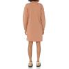 imageAmazon Essentials Womens Knit Henley Sweatshirt Dress Available in Plus SizeLight Brown