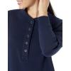 imageAmazon Essentials Womens Knit Henley Sweatshirt Dress Available in Plus SizeNavy