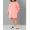 imageAmazon Essentials Womens Knit Henley Sweatshirt Dress Available in Plus SizePeach