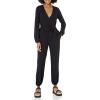 imageAmazon Essentials Womens Knit Surplice Jumpsuit Available in Plus SizeBlack