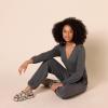 imageAmazon Essentials Womens Knit Surplice Jumpsuit Available in Plus SizeCharcoal Heather