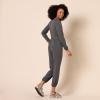imageAmazon Essentials Womens Knit Surplice Jumpsuit Available in Plus SizeCharcoal Heather