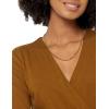 imageAmazon Essentials Womens Knit Surplice Jumpsuit Available in Plus SizeDark Chestnut Brown