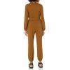 imageAmazon Essentials Womens Knit Surplice Jumpsuit Available in Plus SizeDark Chestnut Brown