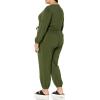 imageAmazon Essentials Womens Knit Surplice Jumpsuit Available in Plus SizeDark Olive