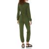 imageAmazon Essentials Womens Knit Surplice Jumpsuit Available in Plus SizeDark Olive