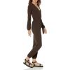 imageAmazon Essentials Womens Knit Surplice Jumpsuit Available in Plus SizeEspresso