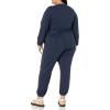 imageAmazon Essentials Womens Knit Surplice Jumpsuit Available in Plus SizeNavy