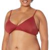 imageAmazon Essentials Womens LightSupport Classic Bikini Swimsuit TopBrick Red