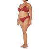 imageAmazon Essentials Womens LightSupport Classic Bikini Swimsuit TopBrick Red