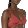 imageAmazon Essentials Womens LightSupport Classic Bikini Swimsuit TopBrick Red