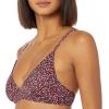 imageAmazon Essentials Womens LightSupport Classic Bikini Swimsuit TopBrick Red Leopard