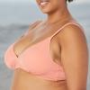 imageAmazon Essentials Womens LightSupport Classic Bikini Swimsuit TopCoral Pink