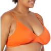 imageAmazon Essentials Womens LightSupport Classic Bikini Swimsuit TopOrange