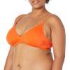imageAmazon Essentials Womens LightSupport Classic Bikini Swimsuit TopOrange