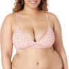 imageAmazon Essentials Womens LightSupport Classic Bikini Swimsuit TopPale Peach Micro Floral