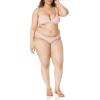 imageAmazon Essentials Womens LightSupport Classic Bikini Swimsuit TopPale Peach Micro Floral