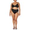 imageAmazon Essentials Womens LightSupport Classic Bikini Swimsuit TopWashed Black