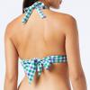 imageAmazon Essentials Womens LightSupport Tie Halter Bikini Swimsuit Top Available in Plus SizeBlueGreen Gingham