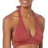 imageAmazon Essentials Womens LightSupport Tie Halter Bikini Swimsuit Top Available in Plus SizeBrick Red