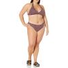 imageAmazon Essentials Womens LightSupport Tie Halter Bikini Swimsuit Top Available in Plus SizeBrick Red Leopard