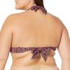 imageAmazon Essentials Womens LightSupport Tie Halter Bikini Swimsuit Top Available in Plus SizeBrick Red Leopard