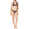 imageAmazon Essentials Womens LightSupport Tie Halter Bikini Swimsuit Top Available in Plus SizeBrick Red Leopard
