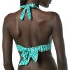 imageAmazon Essentials Womens LightSupport Tie Halter Bikini Swimsuit Top Available in Plus SizeGreen Zebra Stripe