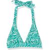 imageAmazon Essentials Womens LightSupport Tie Halter Bikini Swimsuit Top Available in Plus SizeGreen Zebra Stripe