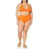 imageAmazon Essentials Womens LightSupport Tie Halter Bikini Swimsuit Top Available in Plus SizeOrange