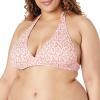 imageAmazon Essentials Womens LightSupport Tie Halter Bikini Swimsuit Top Available in Plus SizePale Peach Micro Floral