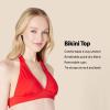 imageAmazon Essentials Womens LightSupport Tie Halter Bikini Swimsuit Top Available in Plus SizePale Peach Micro Floral