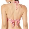imageAmazon Essentials Womens LightSupport Tie Halter Bikini Swimsuit Top Available in Plus SizePale Peach Micro Floral