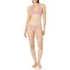 imageAmazon Essentials Womens LightSupport Tie Halter Bikini Swimsuit Top Available in Plus SizePale Peach Micro Floral