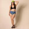 imageAmazon Essentials Womens LightSupport Tie Halter Bikini Swimsuit Top Available in Plus SizeWashed Black